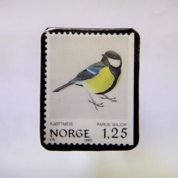 ノルウエー　切手ブローチ1015の画像