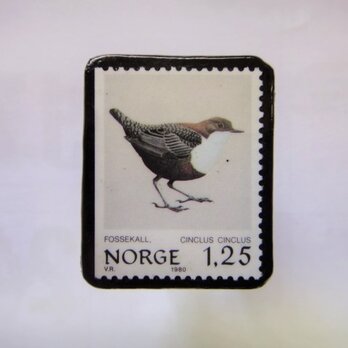 ノルウエー　切手ブローチ1016の画像