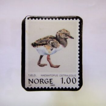 ノルウエー　切手ブローチ1017の画像