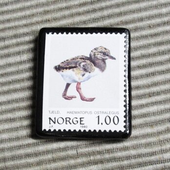 ノルウエー　切手ブローチ1017の画像