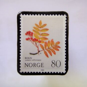 ノルウエー　切手ブローチ1018の画像