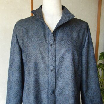 大島紬ワンピースコート