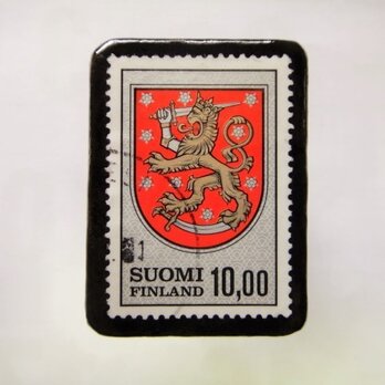 フィンランド　切手ブローチ1039の画像