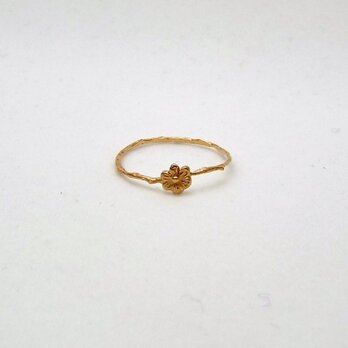 花の細枝リング