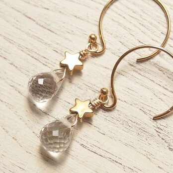 星の光・クリスタル（ピアス　14kgf／イヤリング）