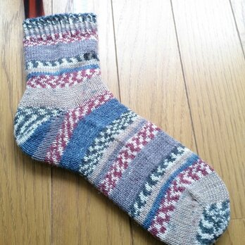 手編み靴下 opal KFS104 アイスランドロピーの画像