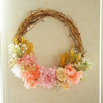 pink　wreathの画像