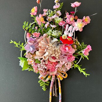 出産お祝い・ご結婚お祝い♡ うさぎ雛の壁掛け飾りの画像