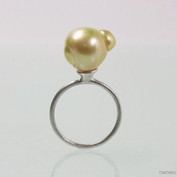 南洋白蝶真珠　South Sea Gold Pearl Ringの画像