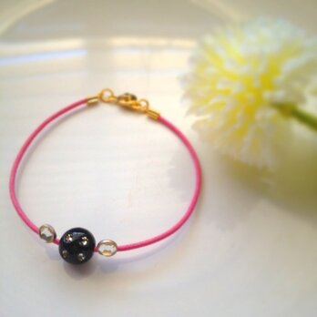 【bracelet】Pink × Blackの画像