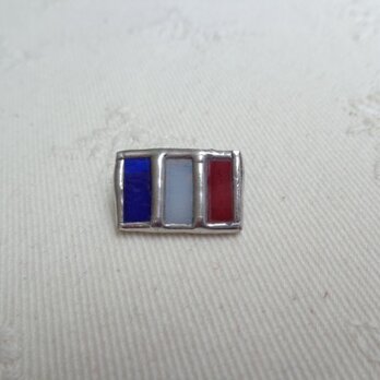 トリコロールブローチ