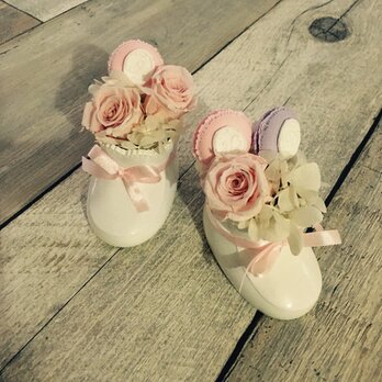 マカロン ベビーシューズ ピンク