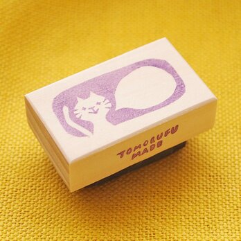 消しゴムはんこ「ふきだし☆ねこ」の画像