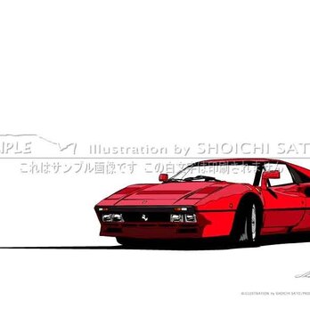 フェラーリ288GTO カーイラストポスター(A4サイズ)の画像