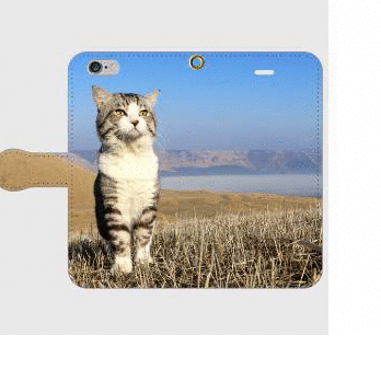 ニャン吉手帳型スマホケース【猫神さま】＊受注製作＊iPhone Galaxy Xperia ARROWS AQUOSの画像