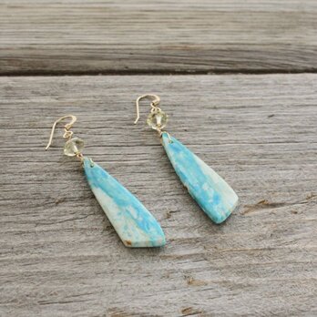 Symmetric Blue Opal Pierce & Earring　Lの画像