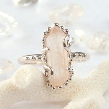 チベタンピンククォーツのリング　14号