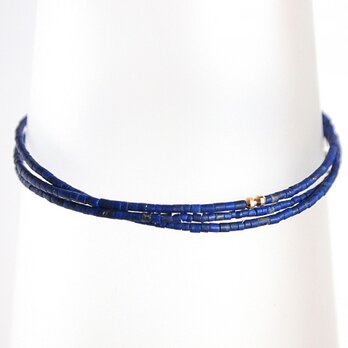 14KGF Lapis Lazuli Triple Braceletの画像