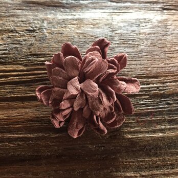 革花のワニピン M 金具3cm サーモンピンクの画像