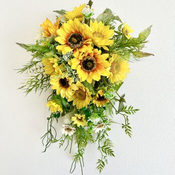 Sunflower hanging basket「受注制作」の画像