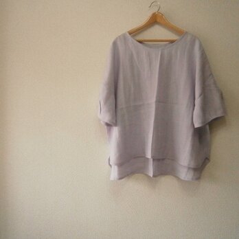 ★en-enフランスリネン・バイオウオッシュ加工・プルオーバー・ペールなラベンダー(1653)