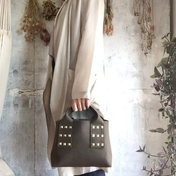 canvas tote bag mini ( khaki)