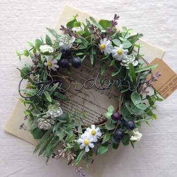 herb garden wreath(アーティフィシャルフラワー)の画像