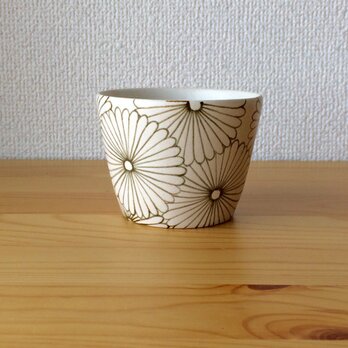 菊花文のそば猪口