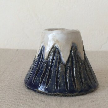 陶器製 富士山の一輪挿しの画像