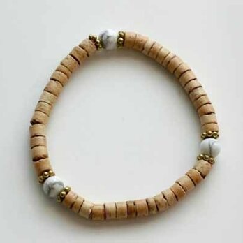 リゾートブレスレット（ココナッツとハウライト）