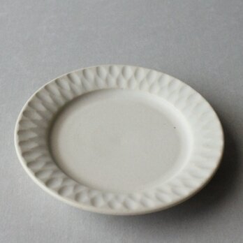 リム付豆皿　クリームホワイト