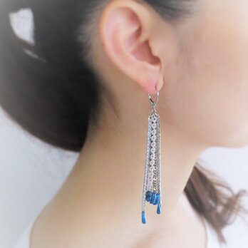 ヴィンテージターコイズフリンジピアス vintage pierced fringe <PE-Fsv>