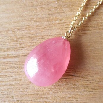 ロードクロサイト（インカローズ）のネックレス／Peru  14KGF