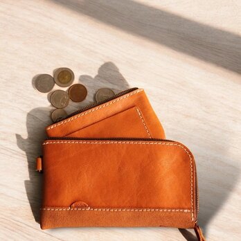 小銭入が取り出せる機能的な長財布 【革６色】サブ財布でも人気・糸＆刺繍が12色カスタム無料・名入れ有料・g-22の画像