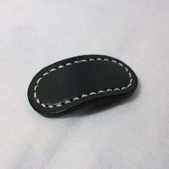 ヌメ革 ヘアゴム（ブラック色）