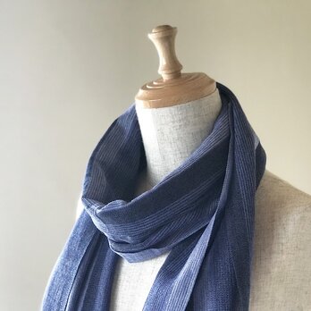 霜降りリネンのストライプストール