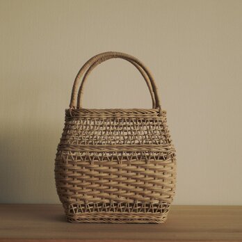 小さめの手提げ　透かし縞