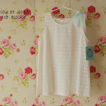 おとなかわいいレーシーブラウス(スクエアカットレース）