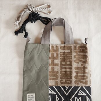 Coffee patchwork bag02-b (L)の画像