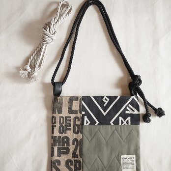 Coffee patchwork bag02-b (S)の画像