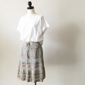 リネンクロシェットスカート