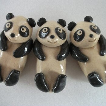 パンダの箸置き３個セットの画像