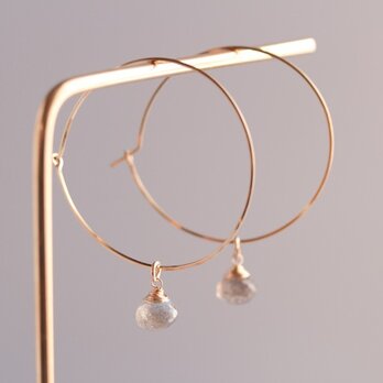 labradorite hoop earringsの画像
