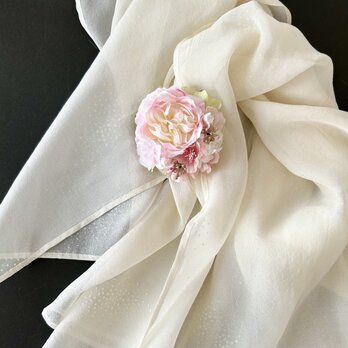 ローズと桜のコサージュ VI