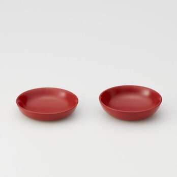 豆皿（朱）