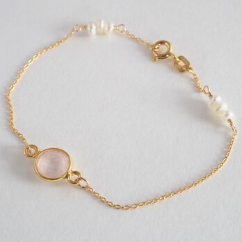 STONE Rose quartz braceletの画像