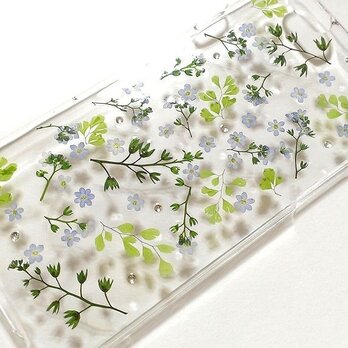 忘れな草とアジアンタム iphoneケース