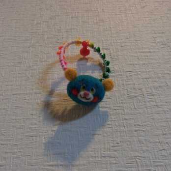 優しいクマさん（羊毛フェルトヘアアクセサリー）