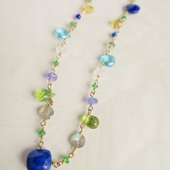 K10   Lapis lazuli・Apatite　Ｎｅｃｋｌａｃｅの画像