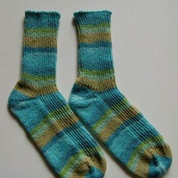 春夏用手編み靴下【S+Sコットンストレッチ  0113】